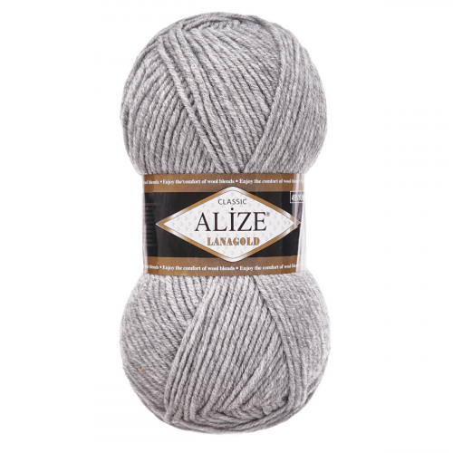 Пряжа ALIZE 'Lanagold' 100гр., 240м (49%шерсть, 51%акрил) (21 светло-серый) Alize