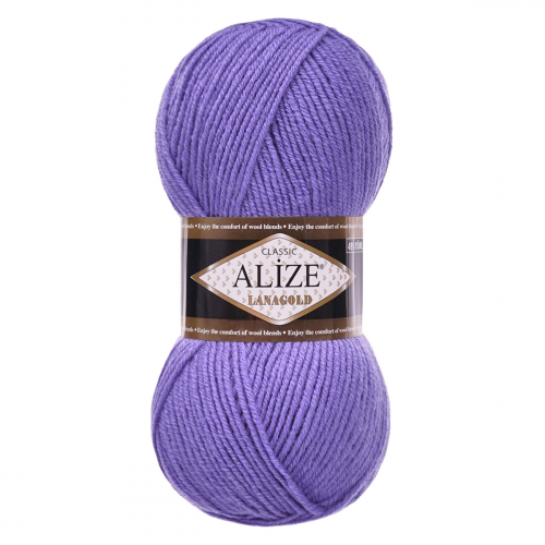 Пряжа ALIZE 'Lanagold' 100гр., 240м (49%шерсть, 51%акрил) (851 барвинок) Alize
