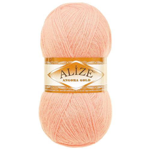 Пряжа ALIZE 'Angora Gold' 100гр. 550м (80%акр, 20%шерсть) ТУ (161 бл.розовый) Alize
