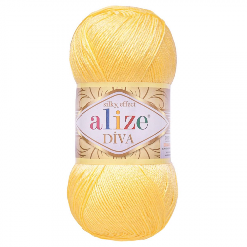 Пряжа ALIZE 'Diva' 100гр. 350м. (100% микрофибра) ТУ (187 светлый лимон) Alize