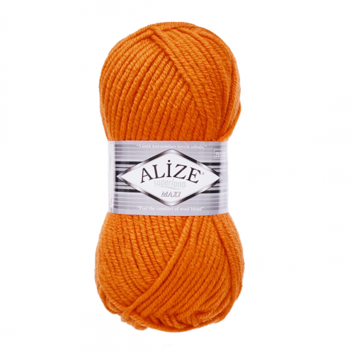 Пряжа ALIZE 'Superlana maxi' 100гр. 100м. (75% акрил, 25%шерсть) ТУ (225 оранжевый) Alize