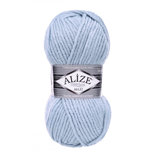 Пряжа ALIZE 'Superlana maxi' 100гр. 100м. (75% акрил, 25%шерсть) ТУ (480 светло-голубой) Alize