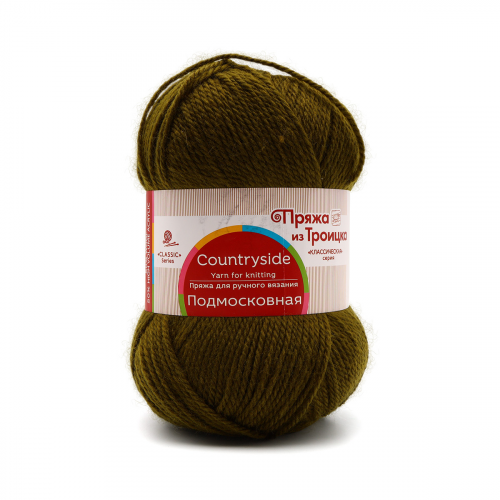 Пряжа из Троицка 'Подмосковная' 100гр. 250м. (50% шерсть, 50% акрил) (32 табак)