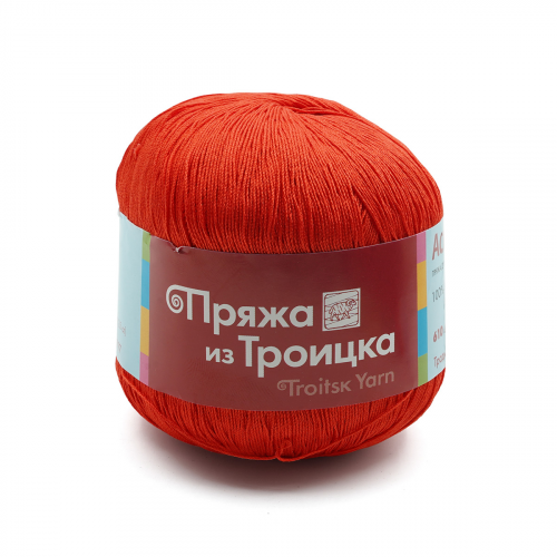 Пряжа из Троицка 'Астра' 100гр. 610м. (100% мерс.хлопок) (1440 алый)