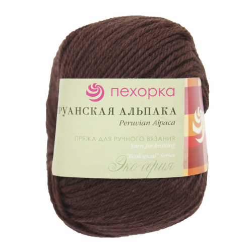 Пряжа Пехорка 'Перуанская альпака' 50гр., 150м (50% перуанс. альпака, 50%мер. шерсть) (251-Коричневый)
