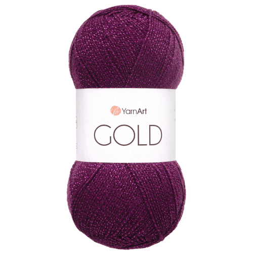 Пряжа YarnArt 'Gold' 100гр 400м (92% акрил, 8% металлик) (9006 фиолетовый)