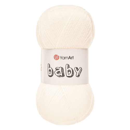 Пряжа YarnArt 'Baby' 50гр 150м (100% акрил) (501 белый)