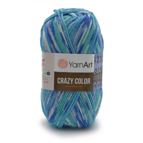 Пряжа YarnArt 'Crazy color' 100гр 260м (25% шерсть,75% акрил) (98 секционный)