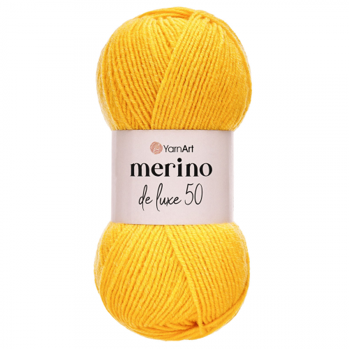 Пряжа YarnArt 'Merino de Lux' 100гр 280м (50% шерсть, 50% акрил) (586 горчичный)