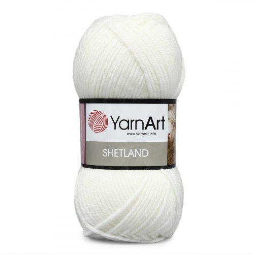 Пряжа YarnArt 'Shetland' 100гр 220м (30% шерсть, 70% акрил) (501 белый)