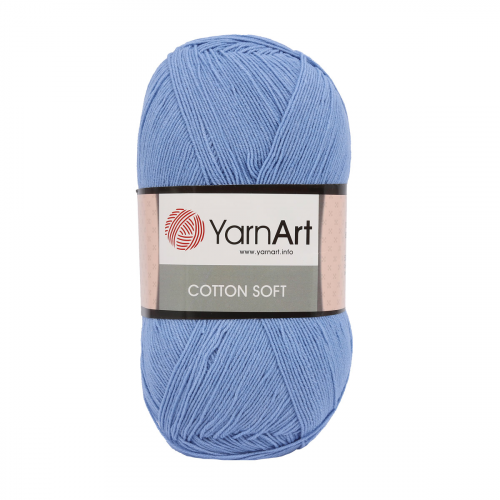 Пряжа YarnArt 'Cotton soft' 100гр 600м (55% хлопок, 45% акрил) (15 голубой)