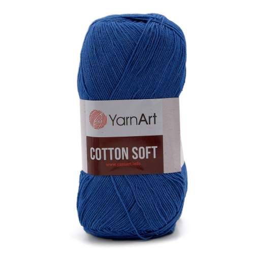 Пряжа YarnArt 'Cotton soft' 100гр 600м (55% хлопок, 45% акрил) (17 синий)