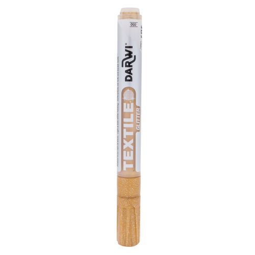 DA0140013 Маркер для ткани Darwi TEX Glitter, 2мм (с блестками) (050 золотой)