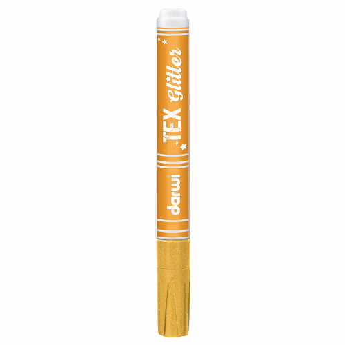 DA0140013 Маркер для ткани Darwi TEX Glitter, 2мм (с блестками) (700 желтый)