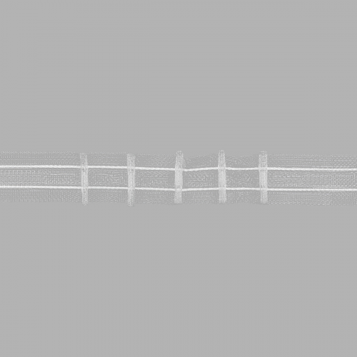 200030 (Роман) Тесьма шторная 1/2 'Гармошка' (2 шнура) 20мм*50м, прозрачный ПРОТОС