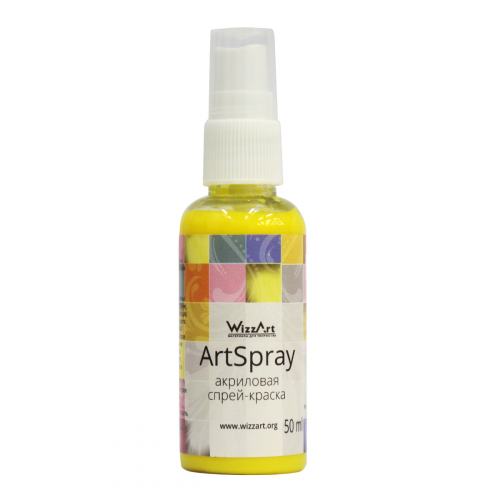 Спрей-Краска ArtSpray, жёлтый лимон 50мл Wizzart