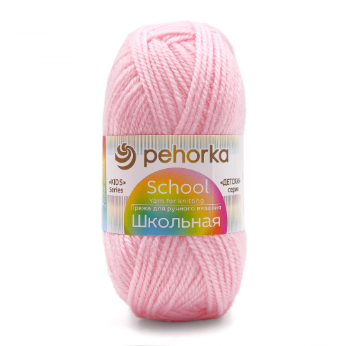 Пряжа Пехорка 'Школьная' 50гр. 150м.(100% акрил) (180 св. бегония)