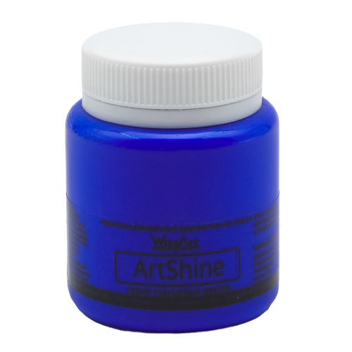 Краска акриловая глянцевая ArtShine, ультрамарин, 80мл, Wizzart
