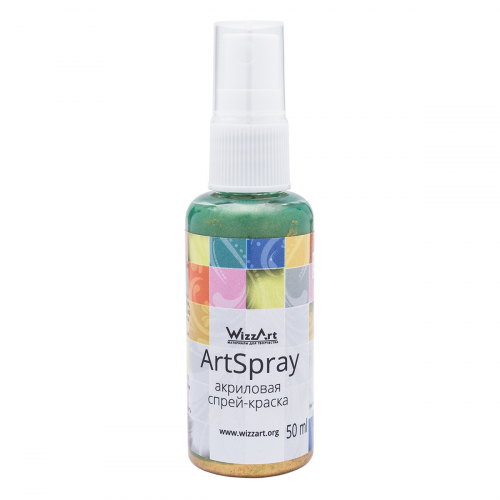 Спрей-Краска ArtSpray, золото оливковое 50мл Wizzart