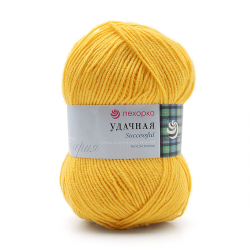 Пряжа Пехорка 'Удачная' 100гр. 250м. (50% шерсть, 50% акрил) (12 желток)