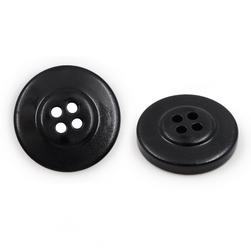 CB 3625 Пуговица 24L (15мм) 4 прокола, пластик (blk-01 (черный)) АЙРИС