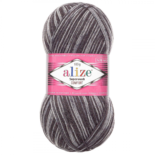 Пряжа ALIZE 'Superwash Comfort Socks' 100гр. 420м. (75% SW шерсть, 25% полиамид) (7676) Alize