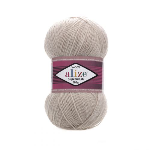 Пряжа ALIZE 'Superwash Comfort Socks' 100гр. 420м. (75% SW шерсть, 25% полиамид) (152 бежевый меланж) Alize