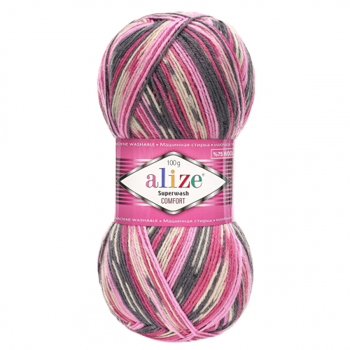 Пряжа ALIZE 'Superwash Comfort Socks' 100гр. 420м. (75% SW шерсть, 25% полиамид) (7707) Alize
