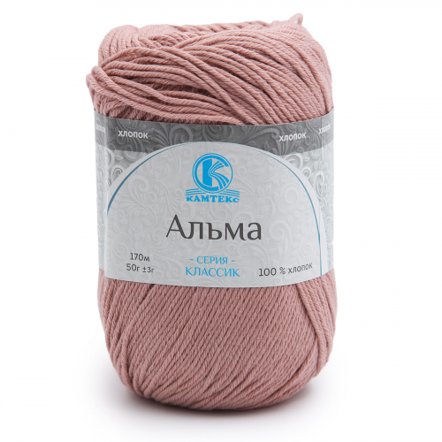 Пряжа Камтекс 'Альма' 50гр. 170м. (100% хлопок) (067 пудра) КАМТЕКС