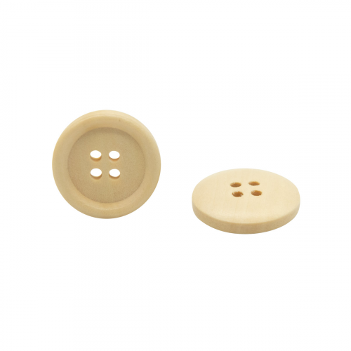W01 Пуговица 32L (20мм) 4 прокола, дерево (Beige (бежевый)) АЙРИС
