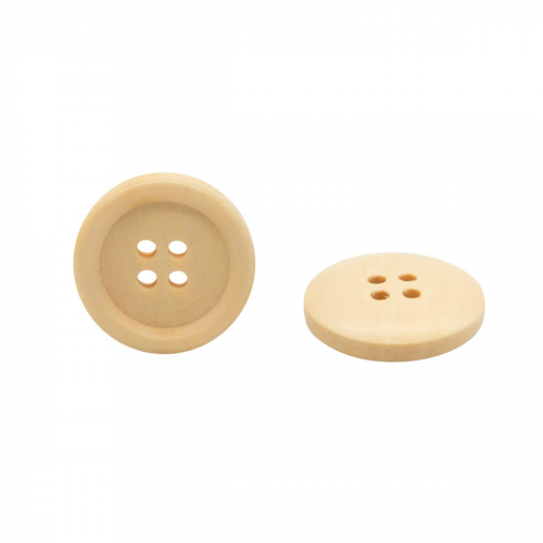 W01 Пуговица 48L (30мм) 4 прокола, дерево (Beige (бежевый)) АЙРИС