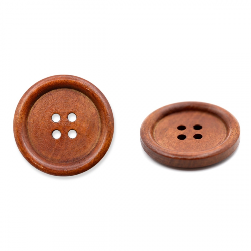 W01 Пуговица 48L (30мм) 4 прокола, дерево (Brown1 (коричневый1)) АЙРИС