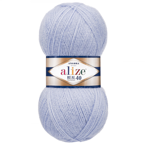 Пряжа ALIZE 'Angora real 40' 100 гр. 430м (40% шерсть, 60% акрил) (51 светло-голубой) Alize