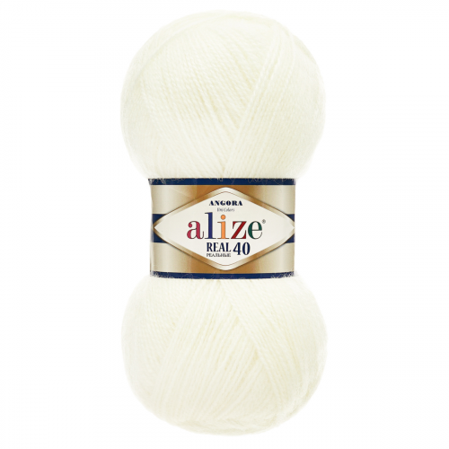 Пряжа ALIZE 'Angora real 40' 100 гр. 430м (40% шерсть, 60% акрил) (450 жемчужный) Alize