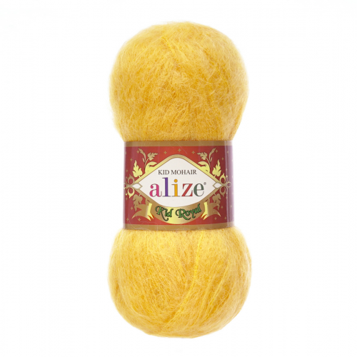 Пряжа ALIZE 'Kid royal' 50г, 500м (62%кид мохер, 38%полиамид) ТУ (488 лимонный) Alize