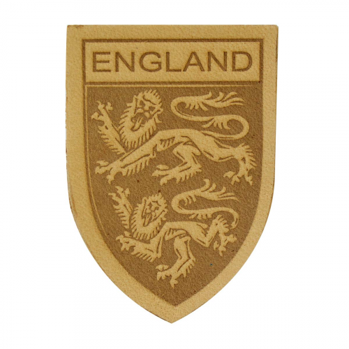 11 Термоаппликация из кожи Герб England 3,9*5,5см, 100% кожа (41 бежевый) Галерея
