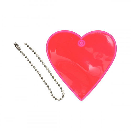 Световозвращатель подвеска 'Сердце', ПВХ, 5,5 см (розовый) AprilSun