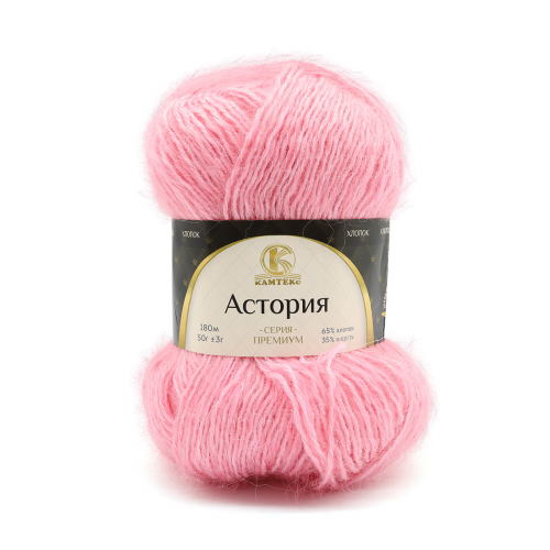 Пряжа Камтекс 'Астория' 50гр. 180м. (65% хлопок, 35% шерсть) (055 светло-розовый) КАМТЕКС