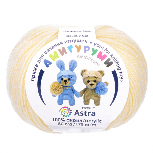 Пряжа Astra Premium 'Амигуруми' 50гр 175 м (100% акрил) (192 чайная роза)