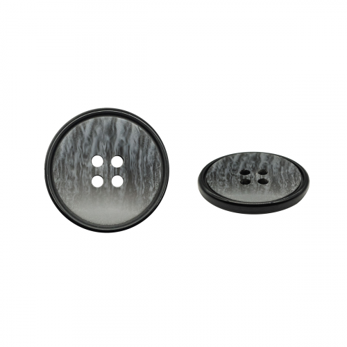 NE52 Пуговица 40L (25мм) 4 прокола, пластик (Black (черный)) АЙРИС