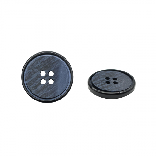 NE52 Пуговица 40L (25мм) 4 прокола, пластик (Blue (синий)) АЙРИС
