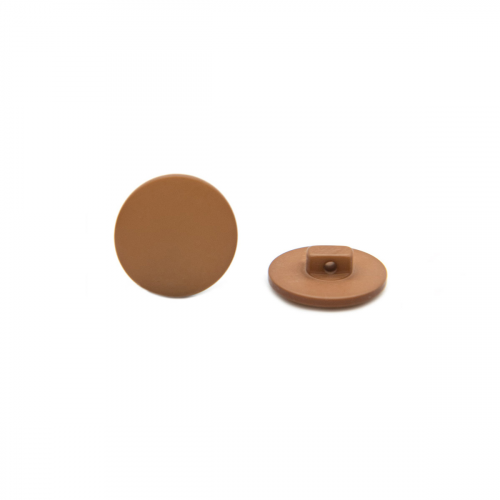 NE68 Пуговица 24L (15мм) на ножке, пластик (Brown (коричневый)) АЙРИС