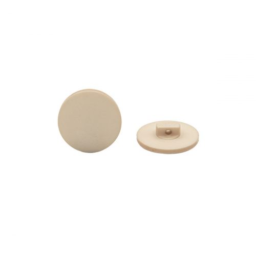NE68 Пуговица 24L (15мм) на ножке, пластик (Beige (бежевый)) АЙРИС