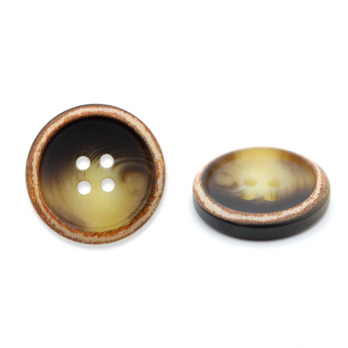 NE143 Пуговица 34L (21мм) 4 прокола, пластик (Brown (коричневый)) АЙРИС