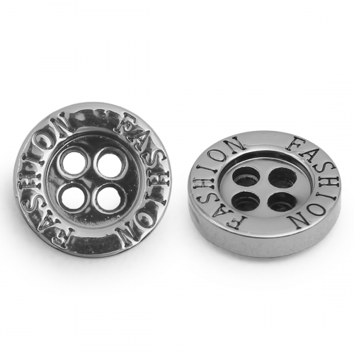 NE77 Пуговица 18L (11мм) 4 прокола, пластик (Nickel (никель)) АЙРИС