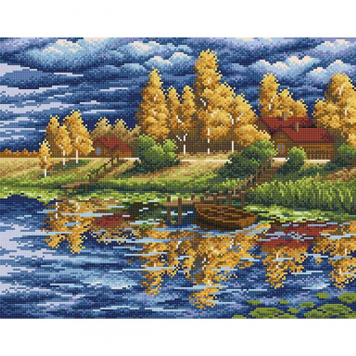 МС-060 Алмазная мозаика 'Пасмурная осень'48*38см Brilliart М.П.СТУДИЯ