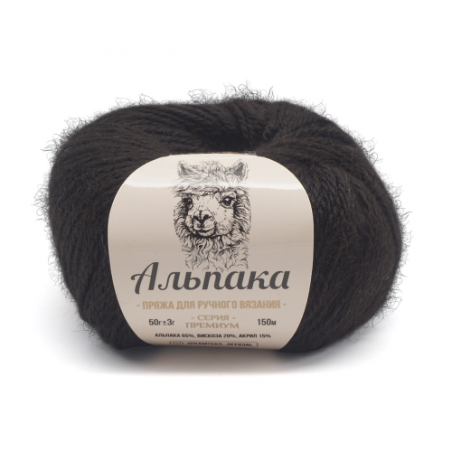 Пряжа Камтекс 'Альпака' 50гр. 150м (65% альпака, 20% вискоза, 15% акрил) (094 брауни) КАМТЕКС