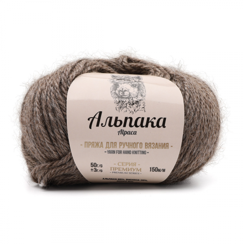 Пряжа Камтекс 'Альпака' 50гр. 150м (65% альпака, 20% вискоза, 15% акрил) (113 какао) КАМТЕКС