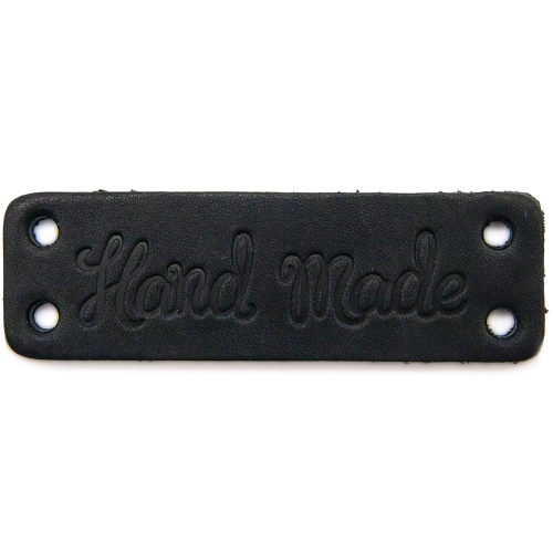 7060 Аппликация из толстой кожи Hand Made 8*2,5см, 100% кожа (70 черный) Галерея