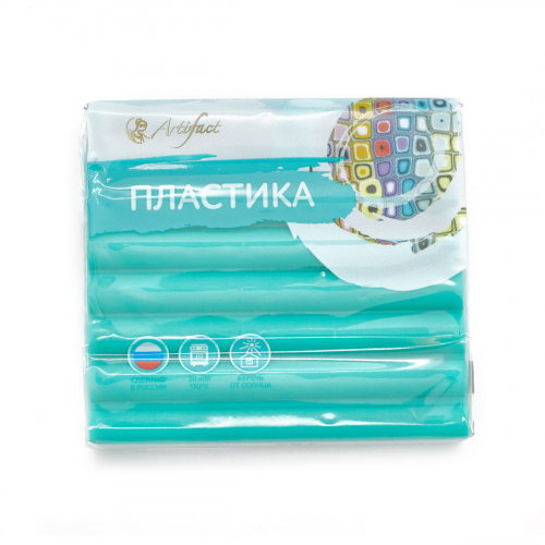 Пластика (пластилин отверждаемый) брус 56 гр. (153 классический пастельный зеленый) Артефакт